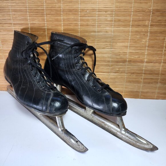 Daoust Canada Vintage Speed Skates Mens 9 Dunnes Lake Placid Blades incl. liners - Picture 1 of 16